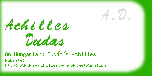 achilles dudas business card